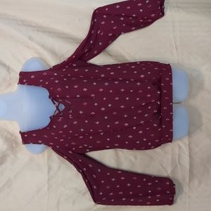 Maurice's cold shoulder long sleeve blouse